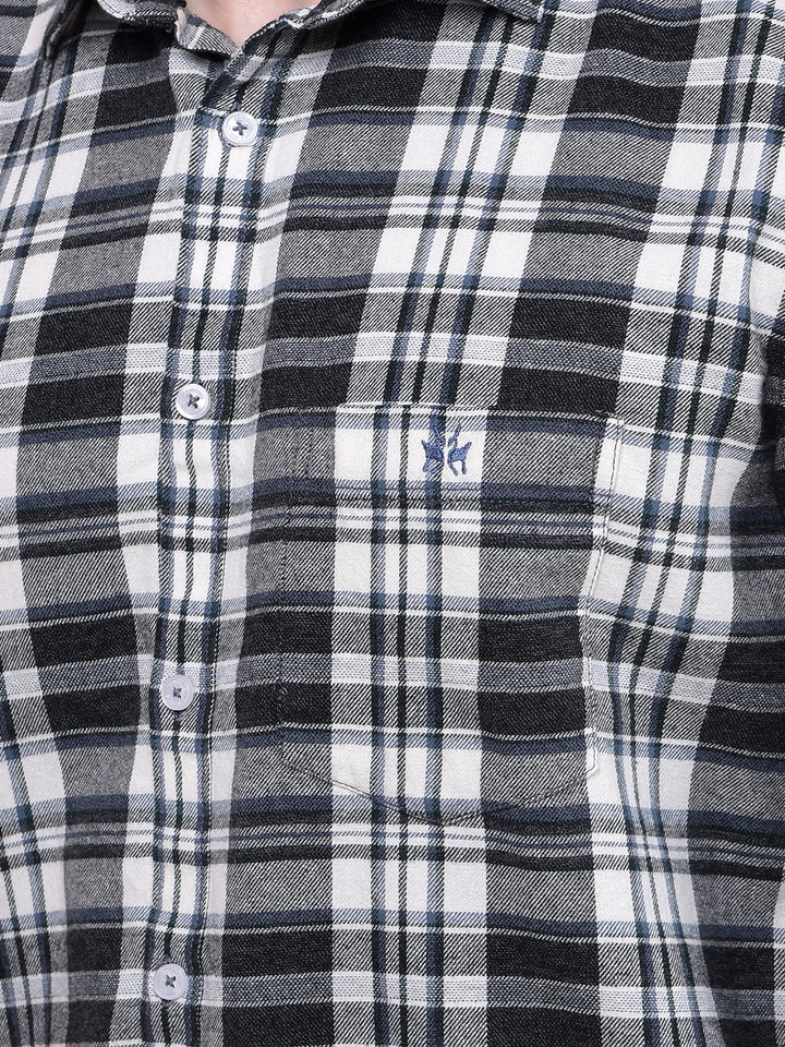 Blue Checked 100% Cotton Shirt