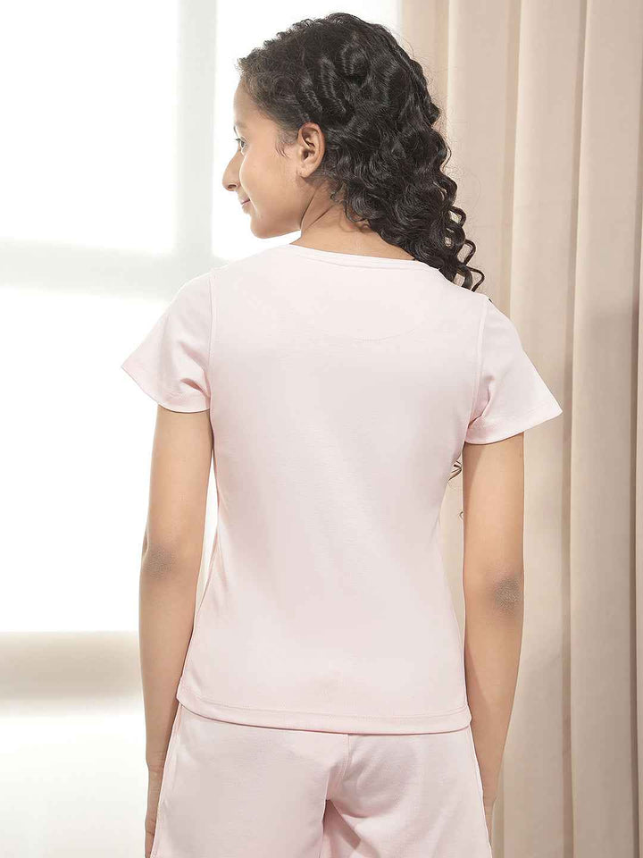 Pink Typographic Print T-Shirt