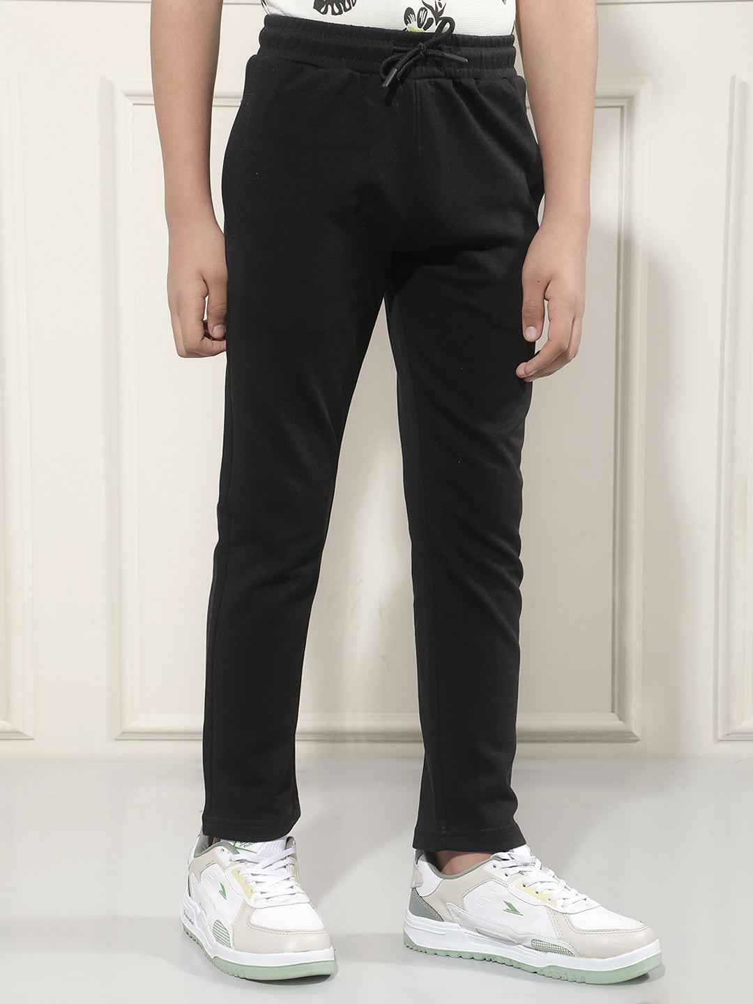 Black Drawstring Soft Trackpants