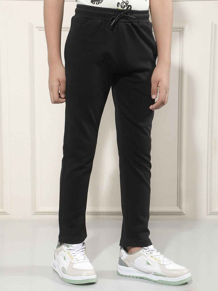 Black Drawstring Soft Trackpants