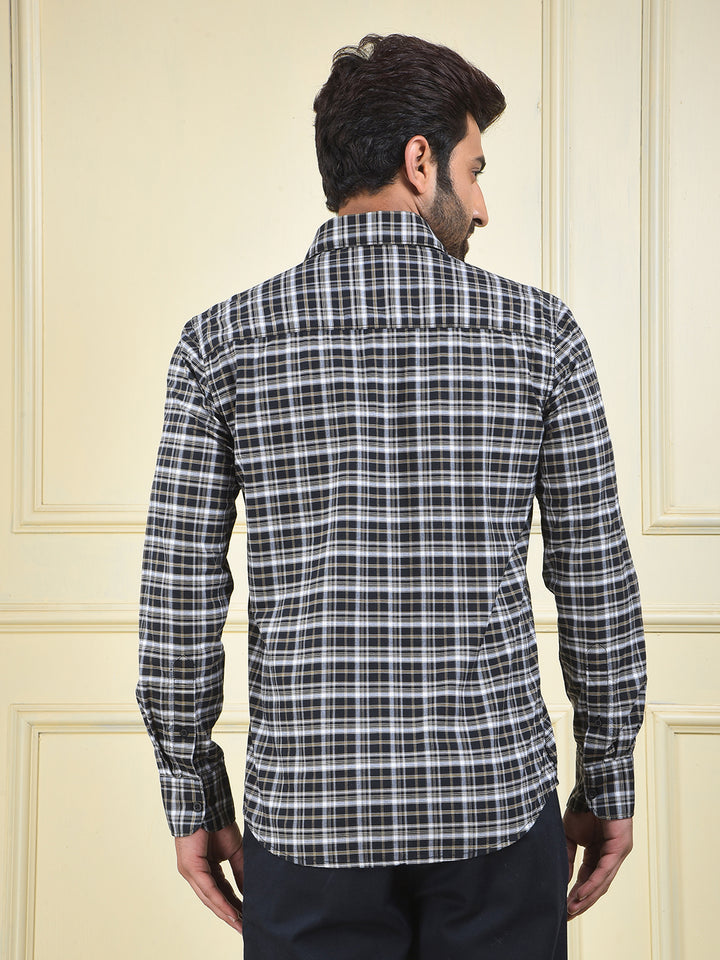 Black Checked 100% Cotton Shirt