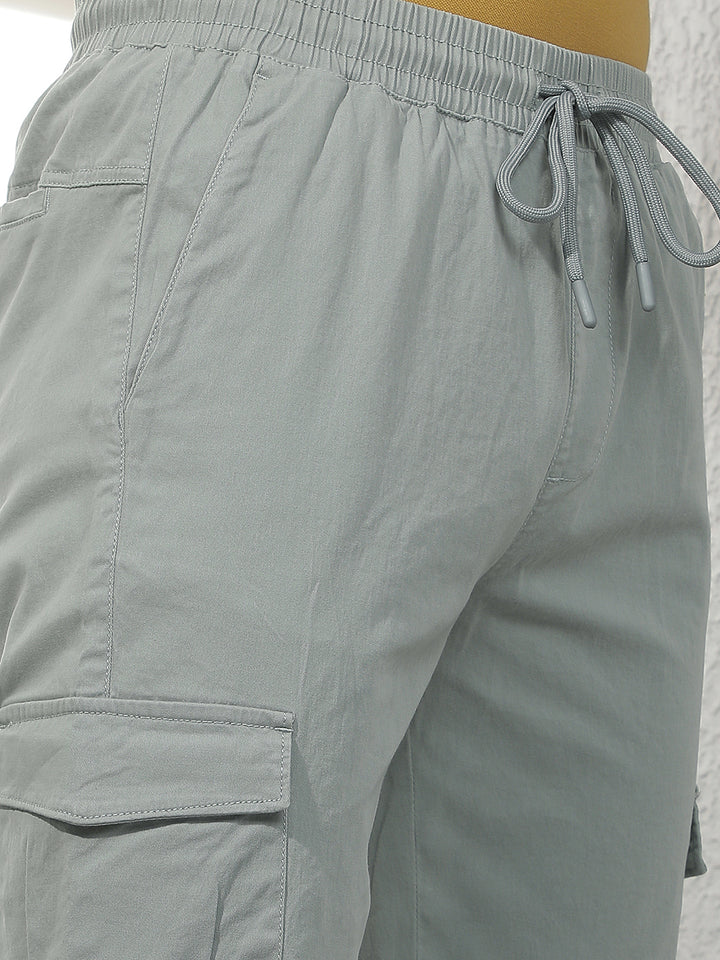 Luxe Slate Grey Cargo Trackpants
