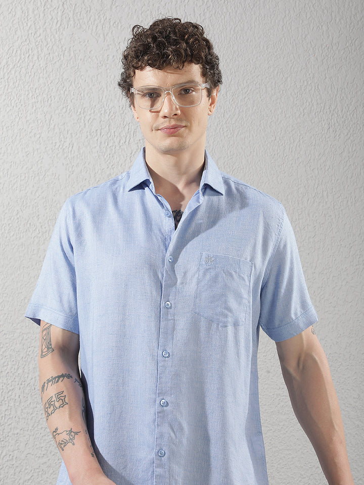 Linen Sky Blue Shirt