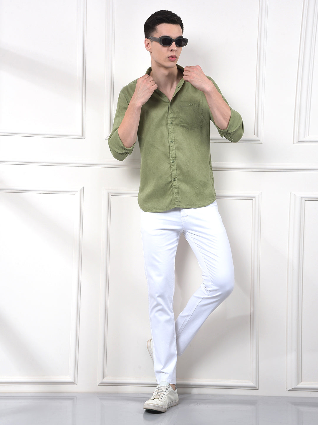 Luxe Green Linen Everyday Shirt
