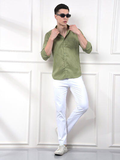 Luxe Green Linen Everyday Shirt