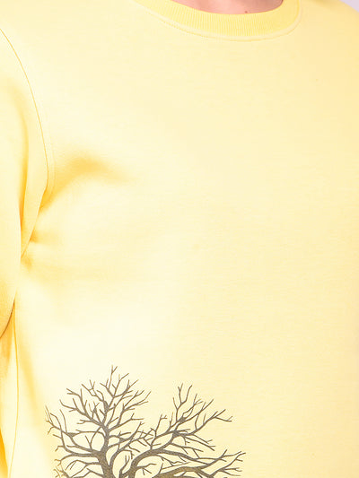 Yellow Graphic Print Sweatshirt