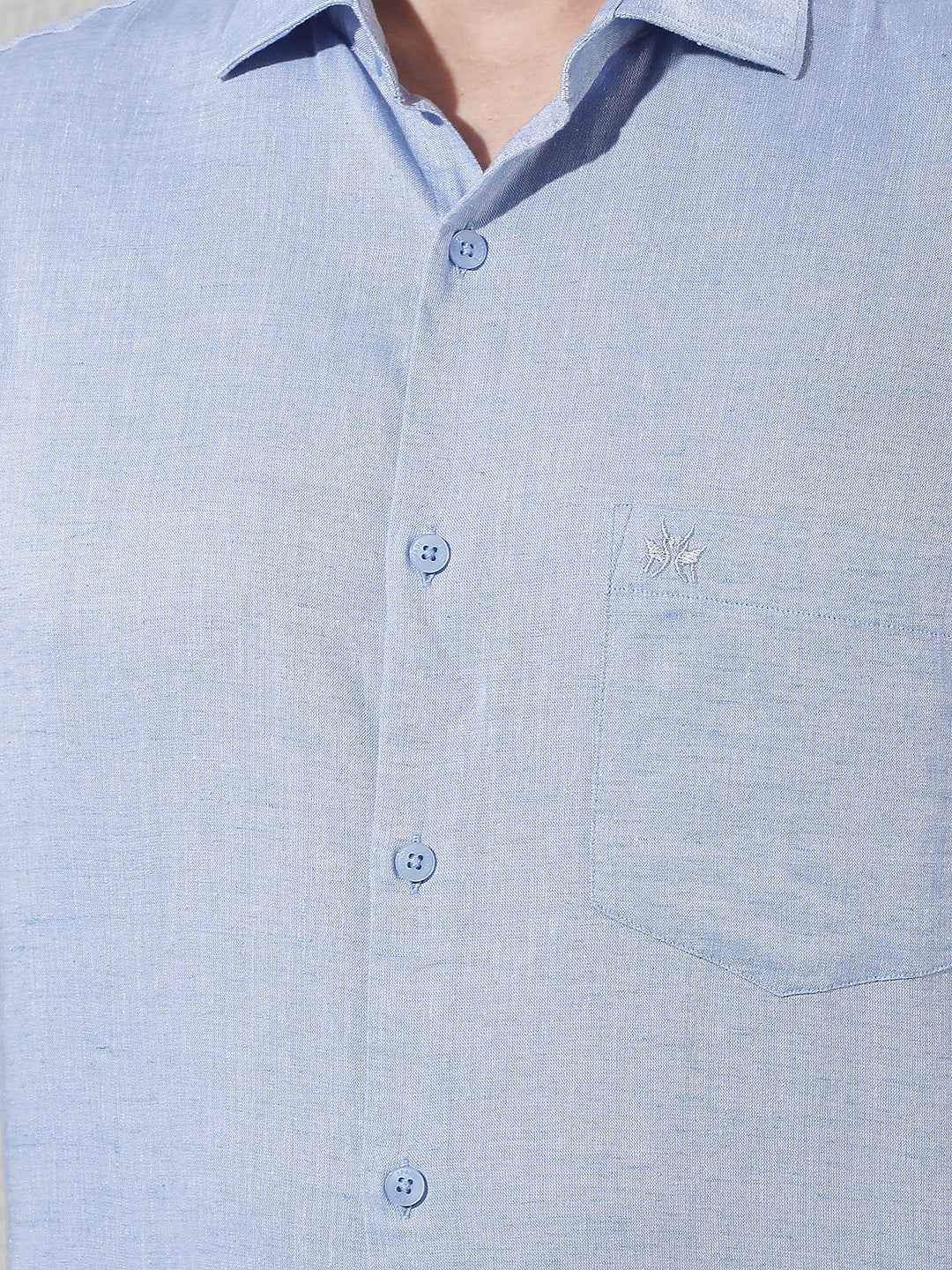 Linen Sky Blue Shirt
