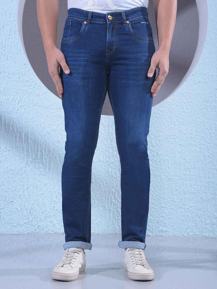 Classic Medium Blue Stretch Cotton Jeans
