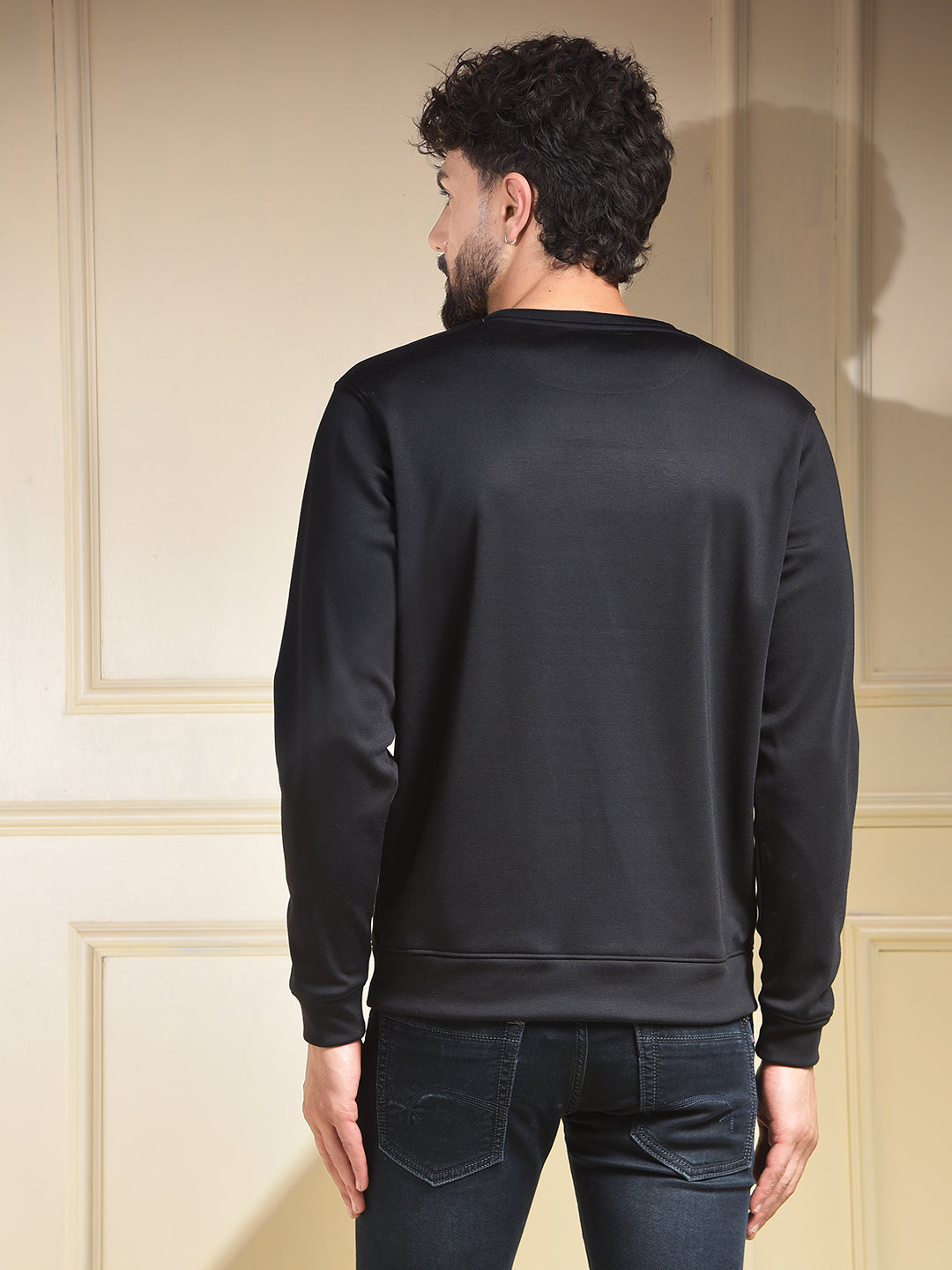 Black Graphic Print Sweatshirt