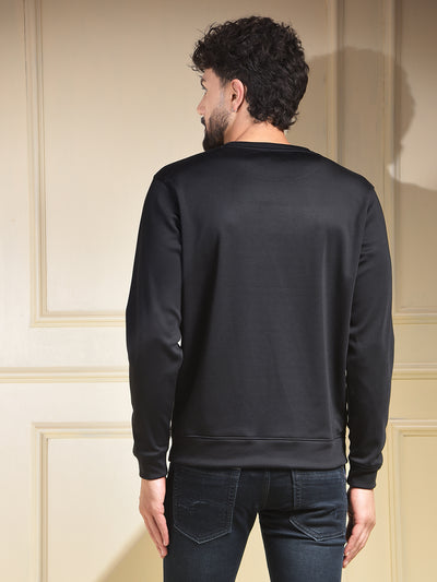 Black Graphic Print Sweatshirt