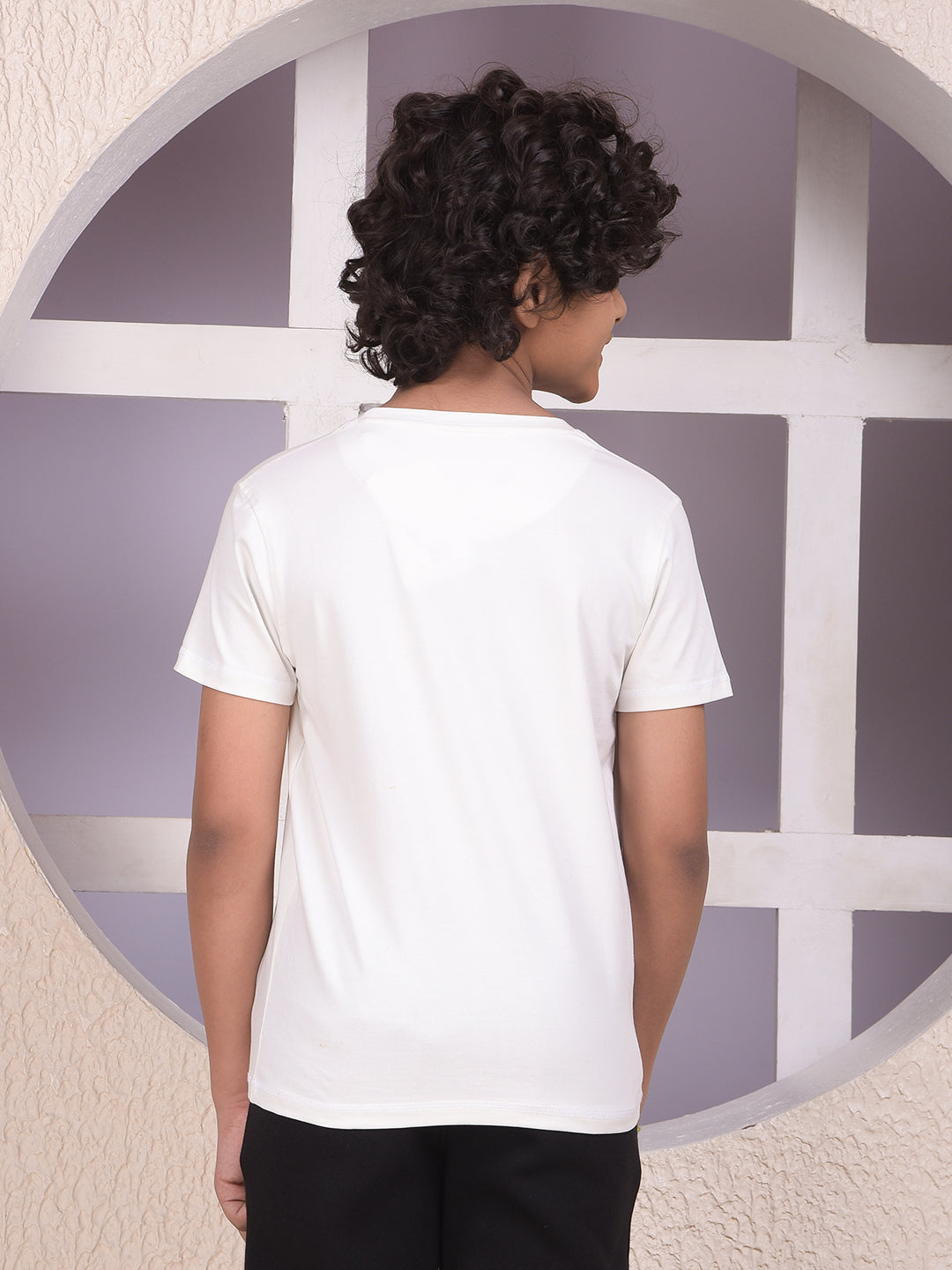 White Graphic Print T-Shirt