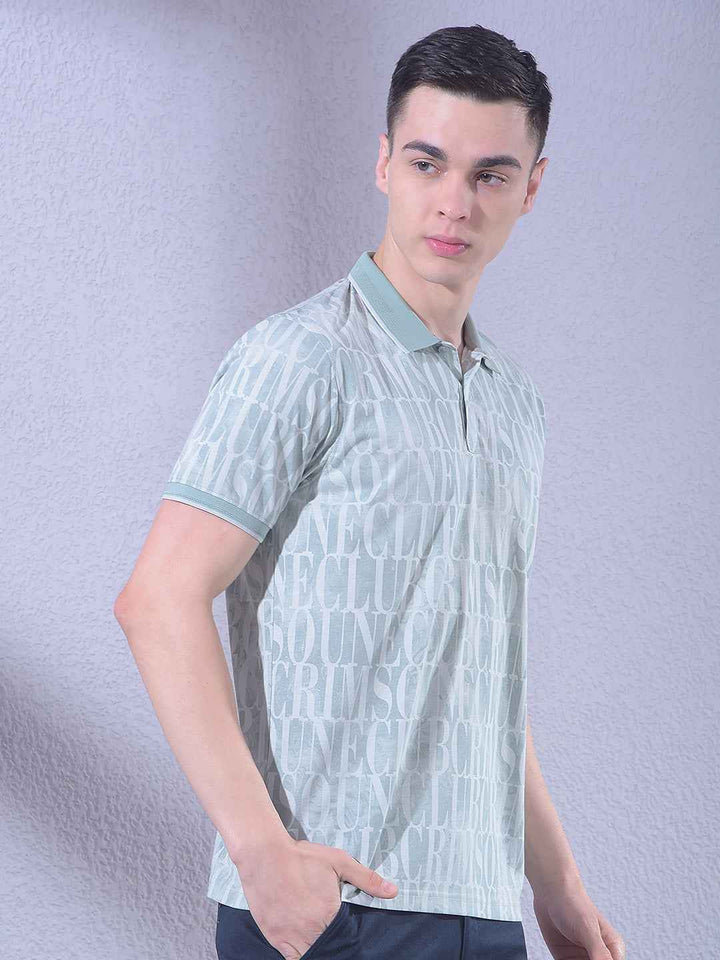 Green Typographic T-Shirt