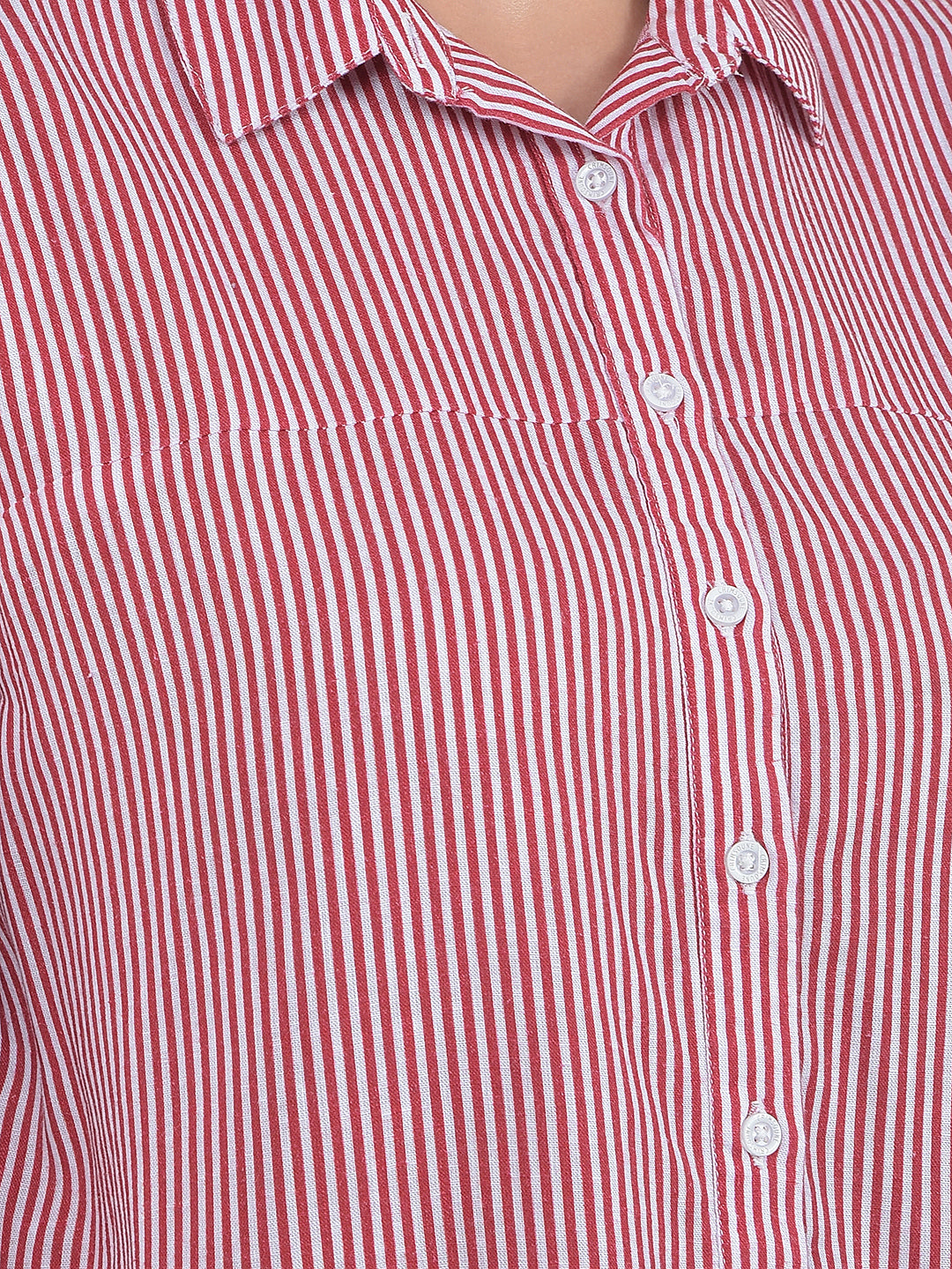 Striped Linen Red Shirt