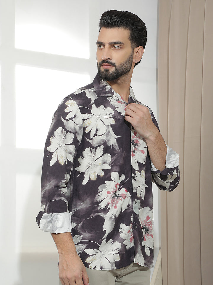 Multi-Color Floral Print Shirt