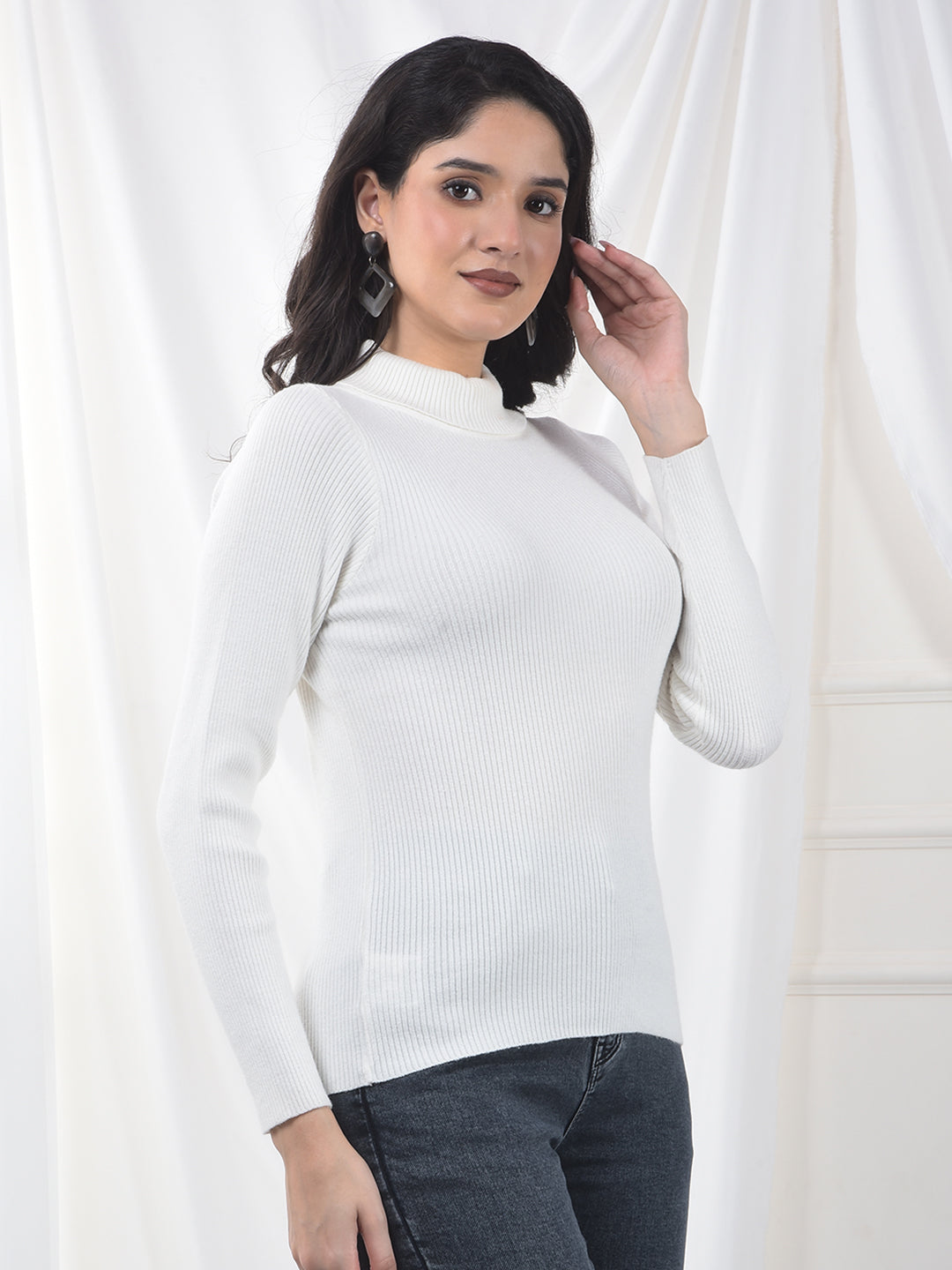 White Turtle Neck Sweater