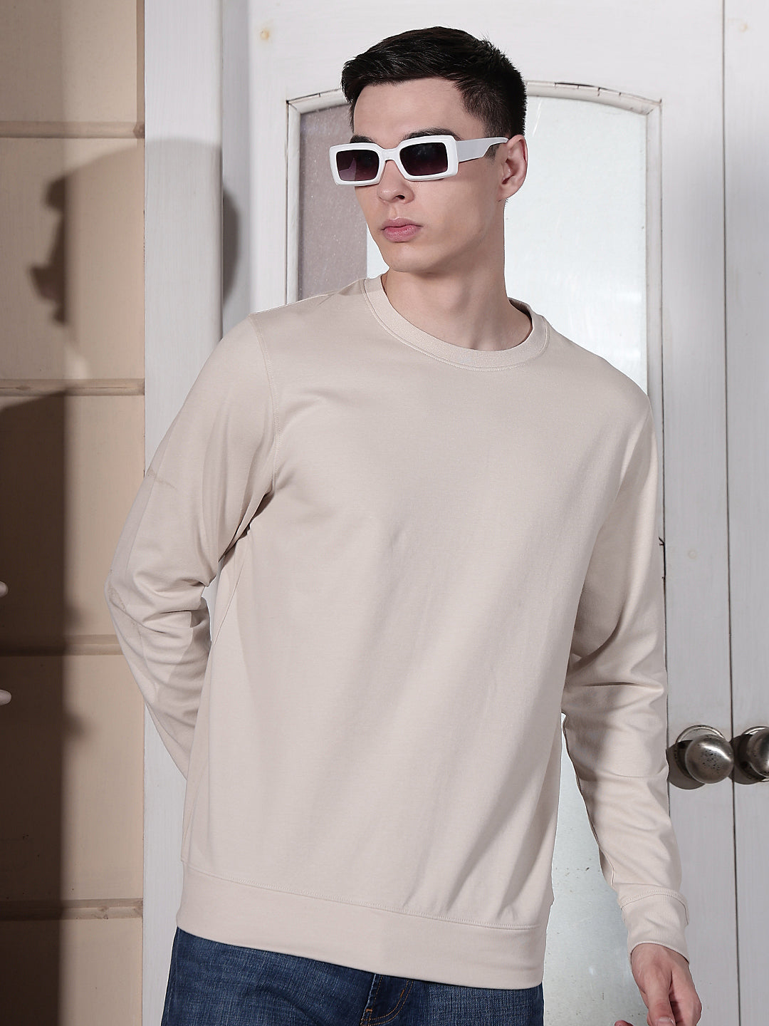 Tailored Cream Beige Sweatshirt