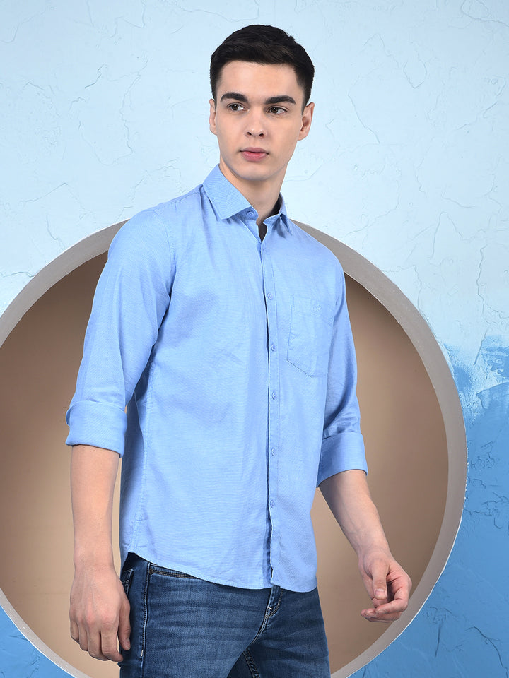Blue 100% Cotton Shirt