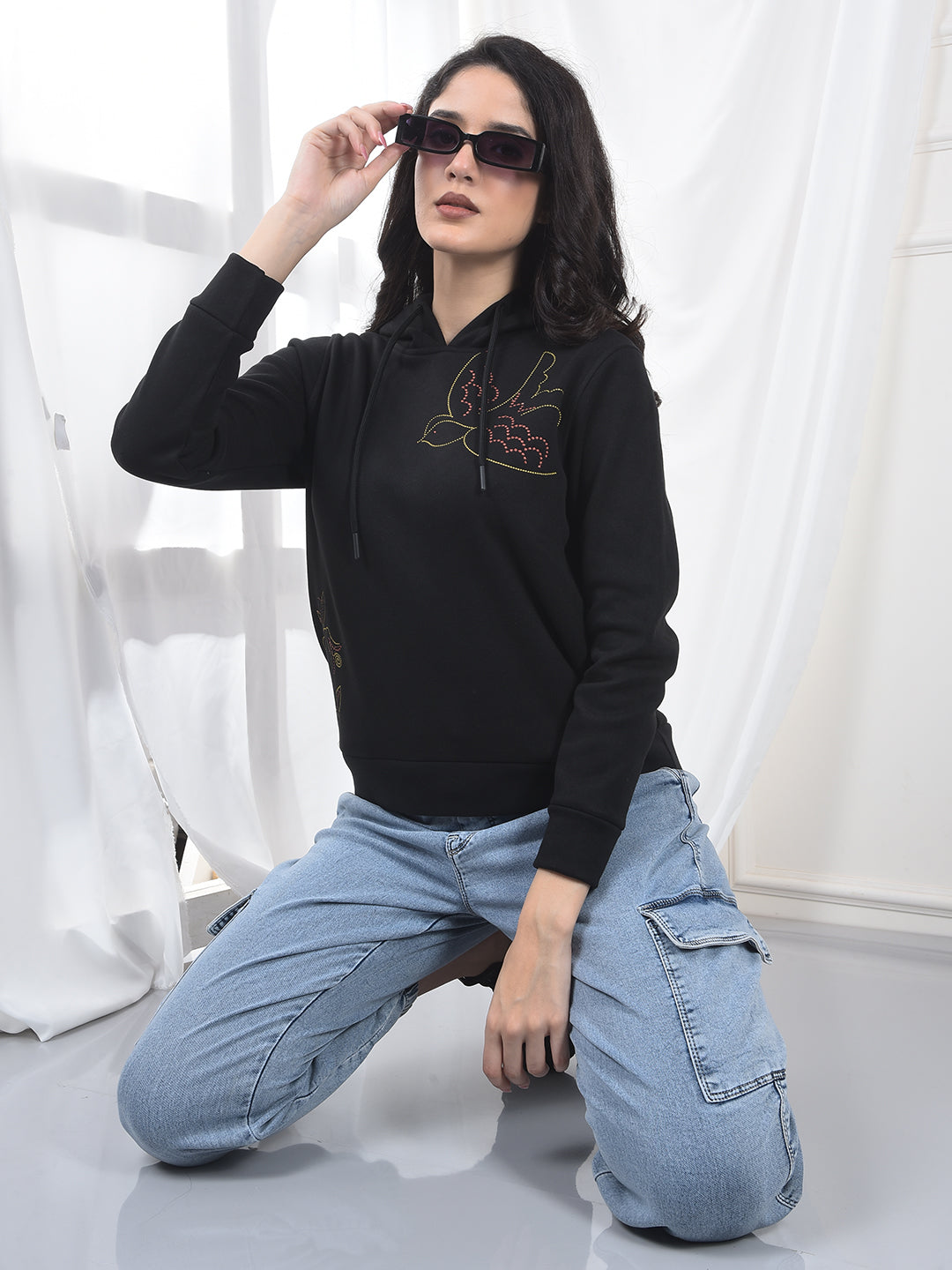 Ice Blue Relaxed Fit Cargo Jeans