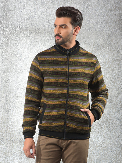 Black Jacquard Reversible Jacket