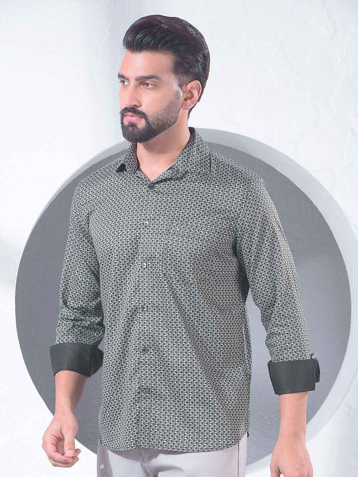 Green Graphic Print Shirt