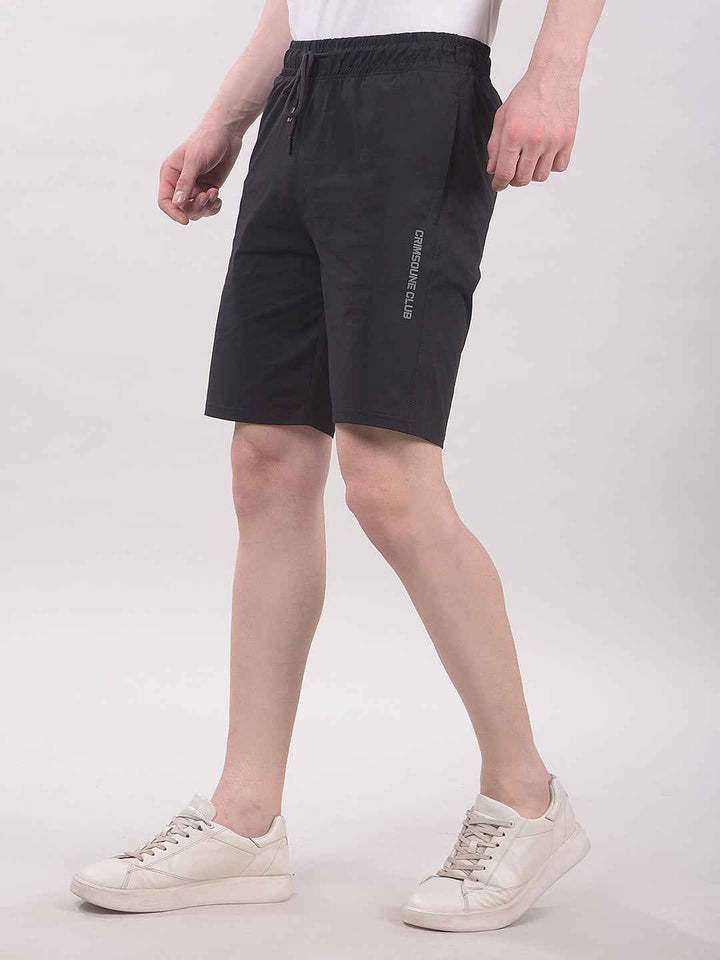 AetheronNoir Stripe Draw Shorts