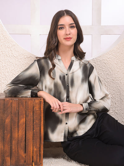 Brown Printed Shirt
