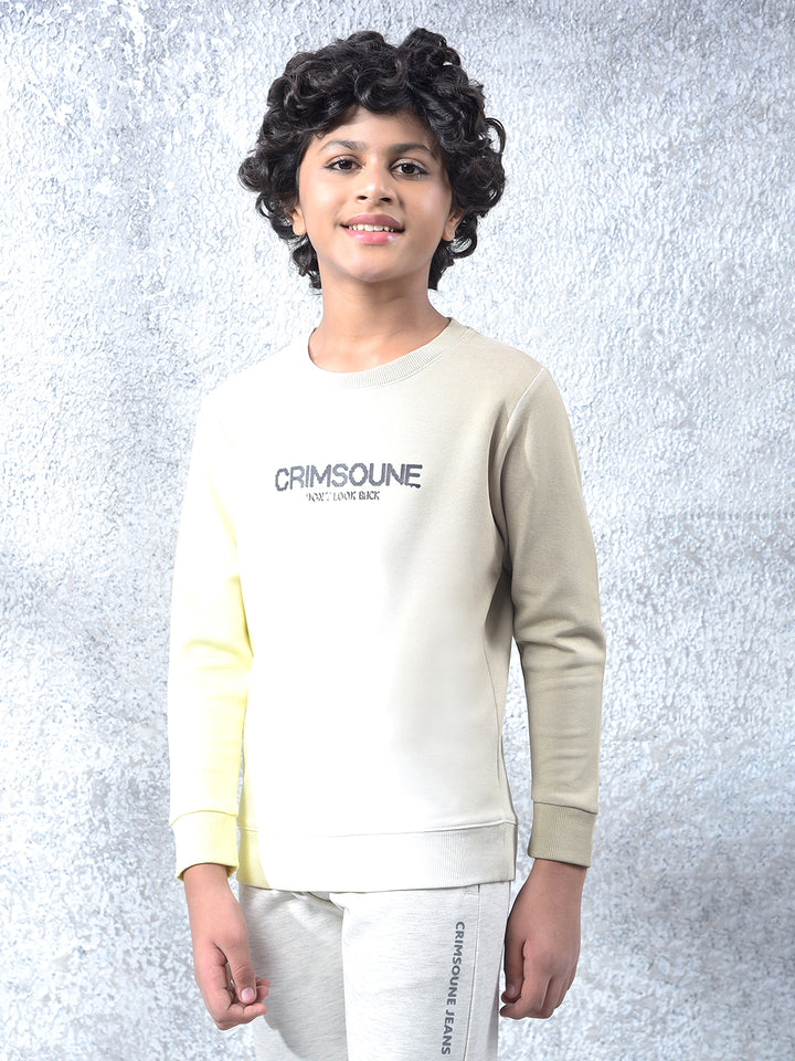 Multi-Color Typographic Print Sweatshirt