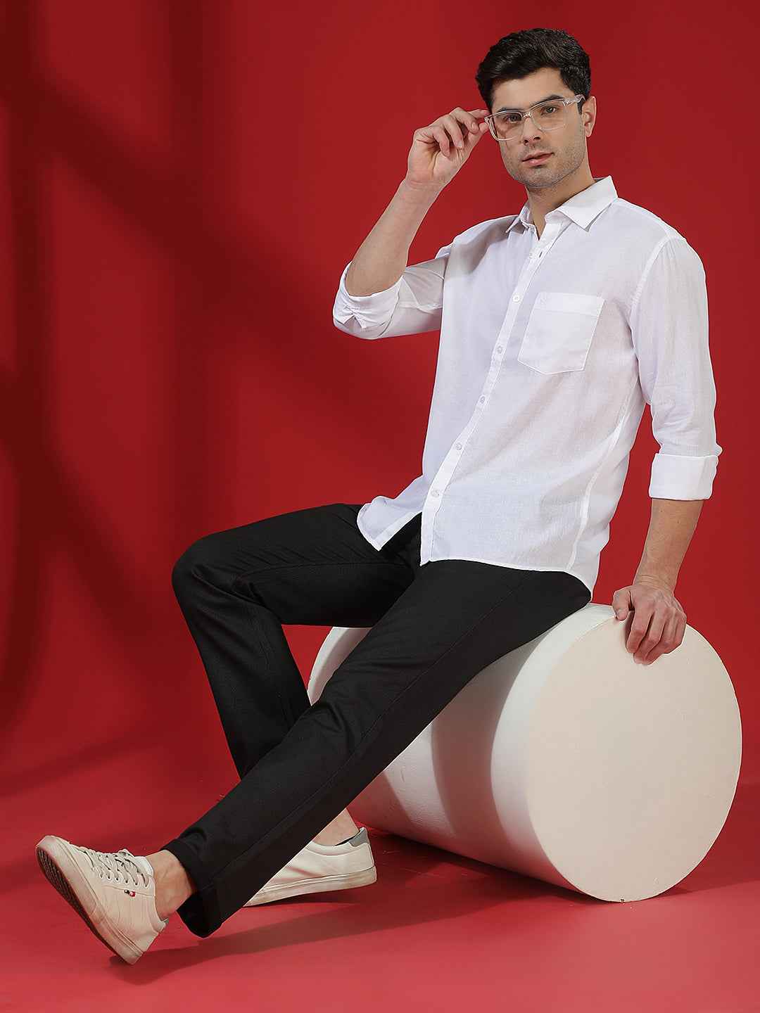 White Pure Linen Breeze Shirt