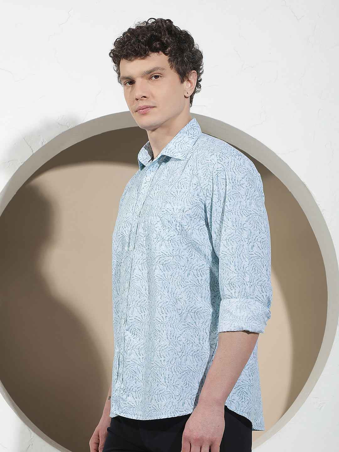 Glacier Blue Printed Shirt
