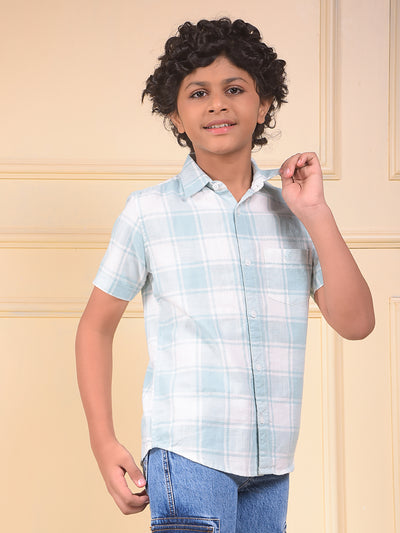 Green Checked 100% Cotton Shirt