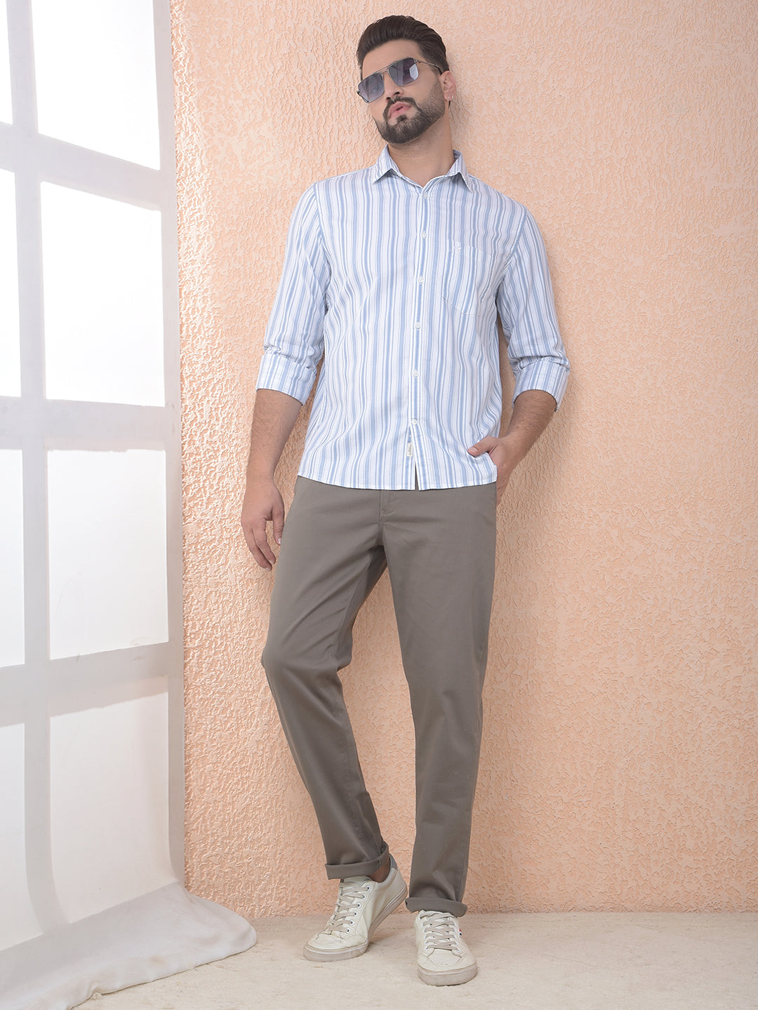 Everyday Dobby Grey Trousers