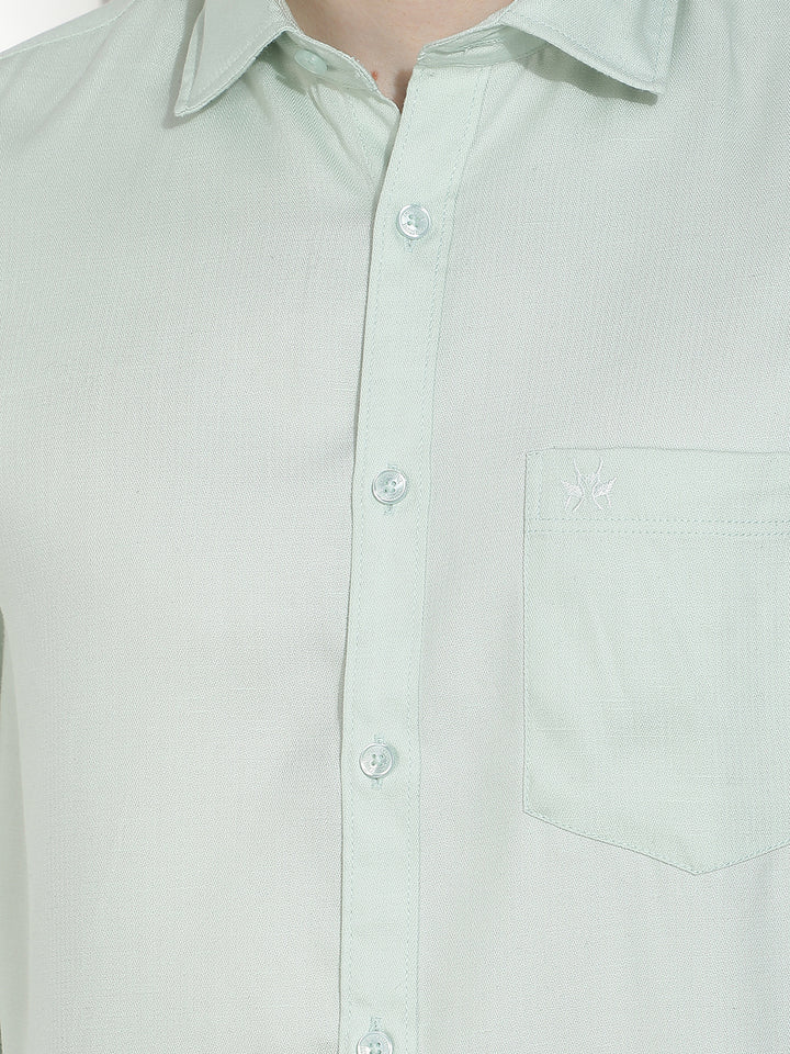 Smart Mint Green Casual Shirt
