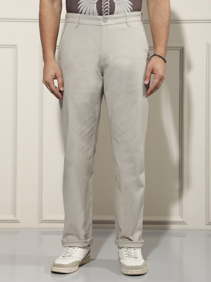 Modern Dune Khaki Straight Trousers