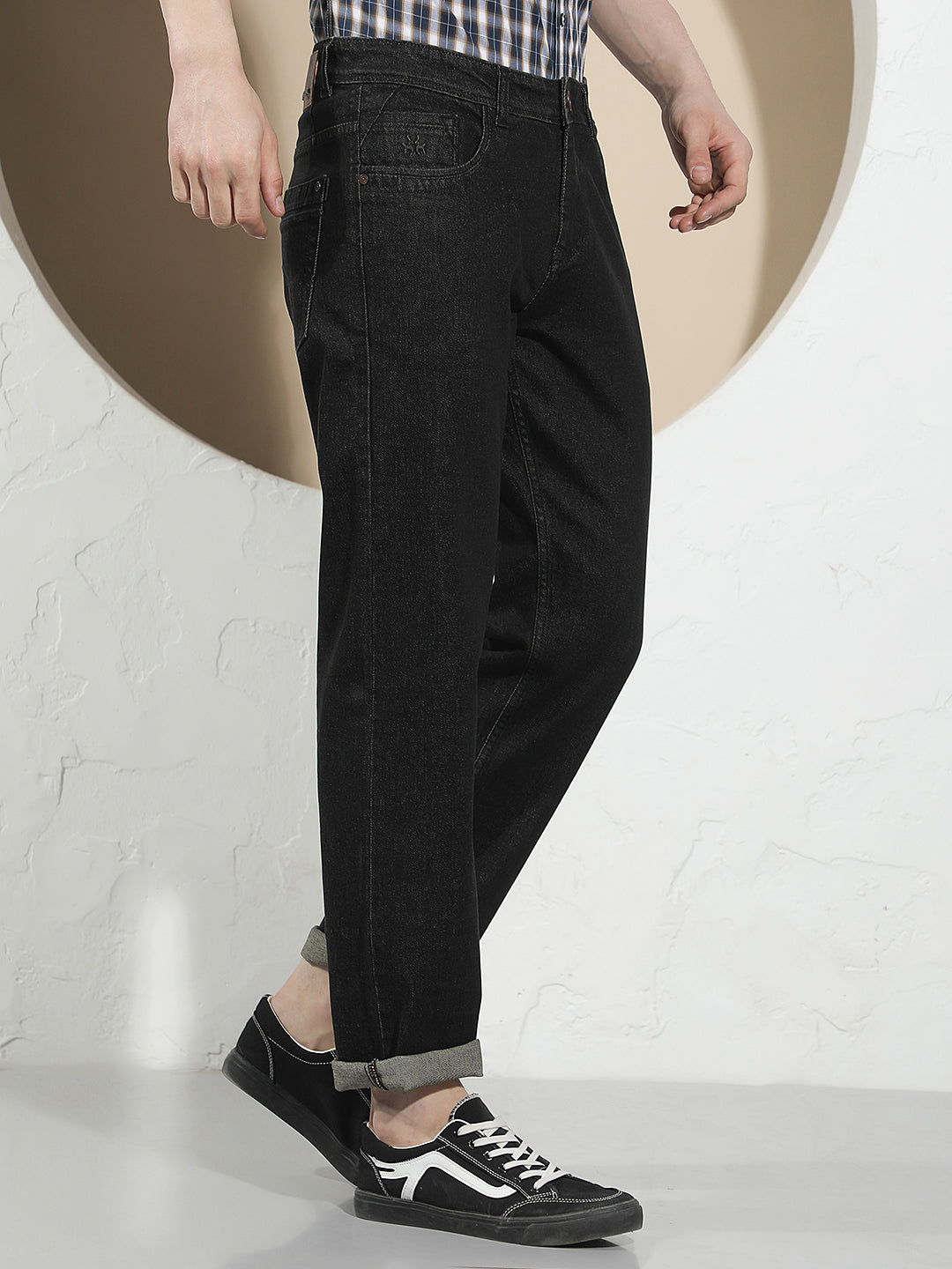Grey Modern Straight Jeans