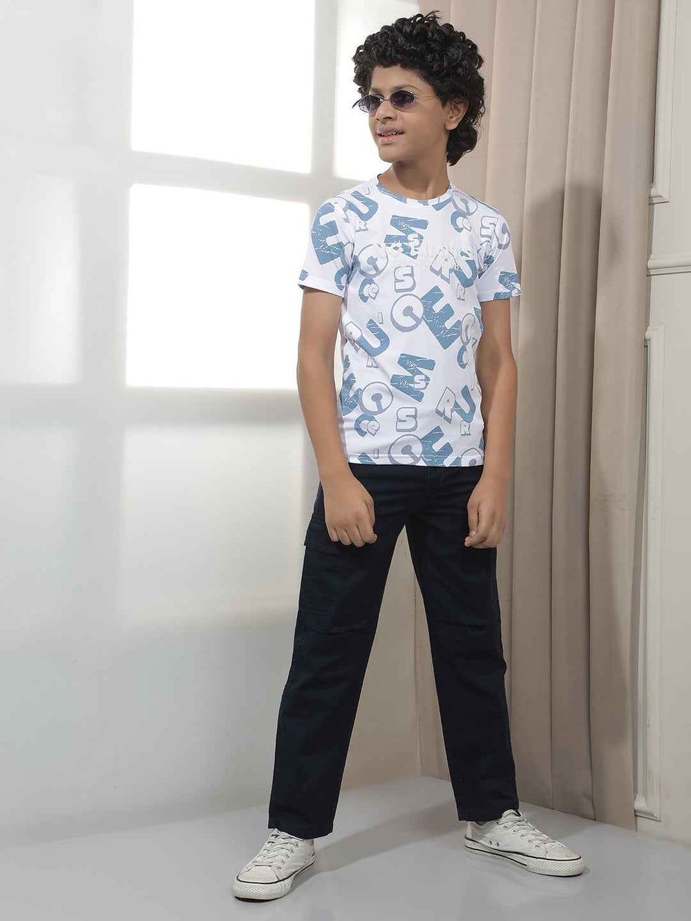 Blue Typographic T-Shirt
