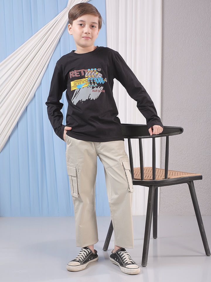 Almond Beige Cargo Trousers
