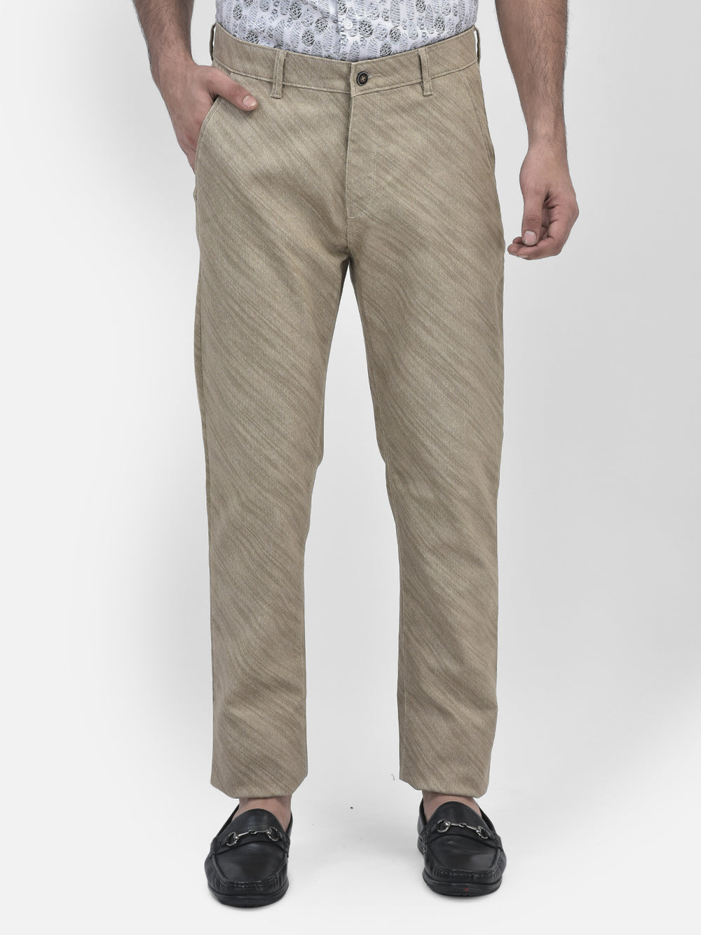 Khaki Printed Trousers