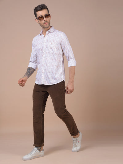 Brown Printed Shirt