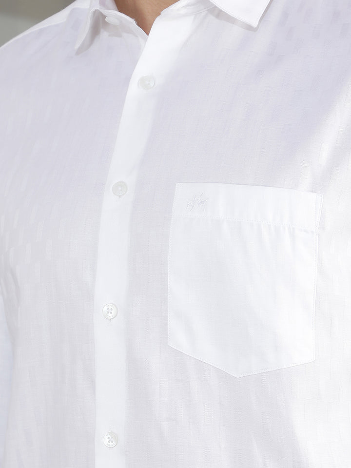 Tailored Breeze White Jacquard Shirt