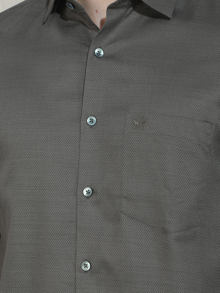 Contemporary Verdant Green Jacquard Shirt