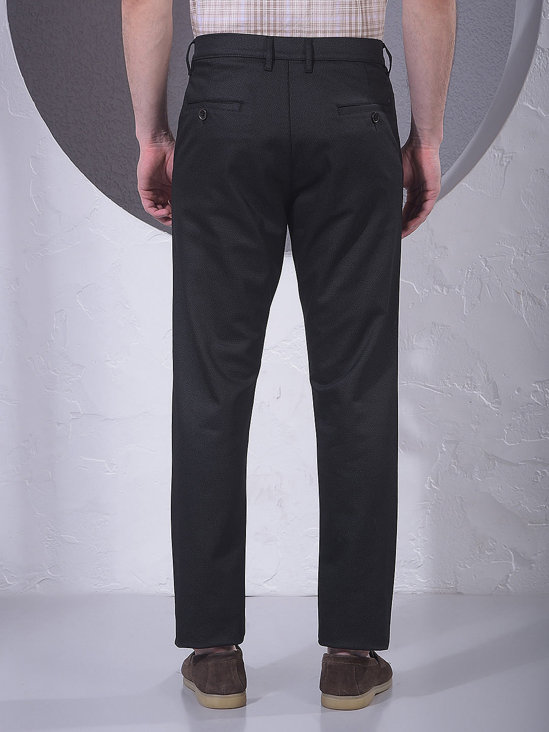 Modern Black Knitted Trousers
