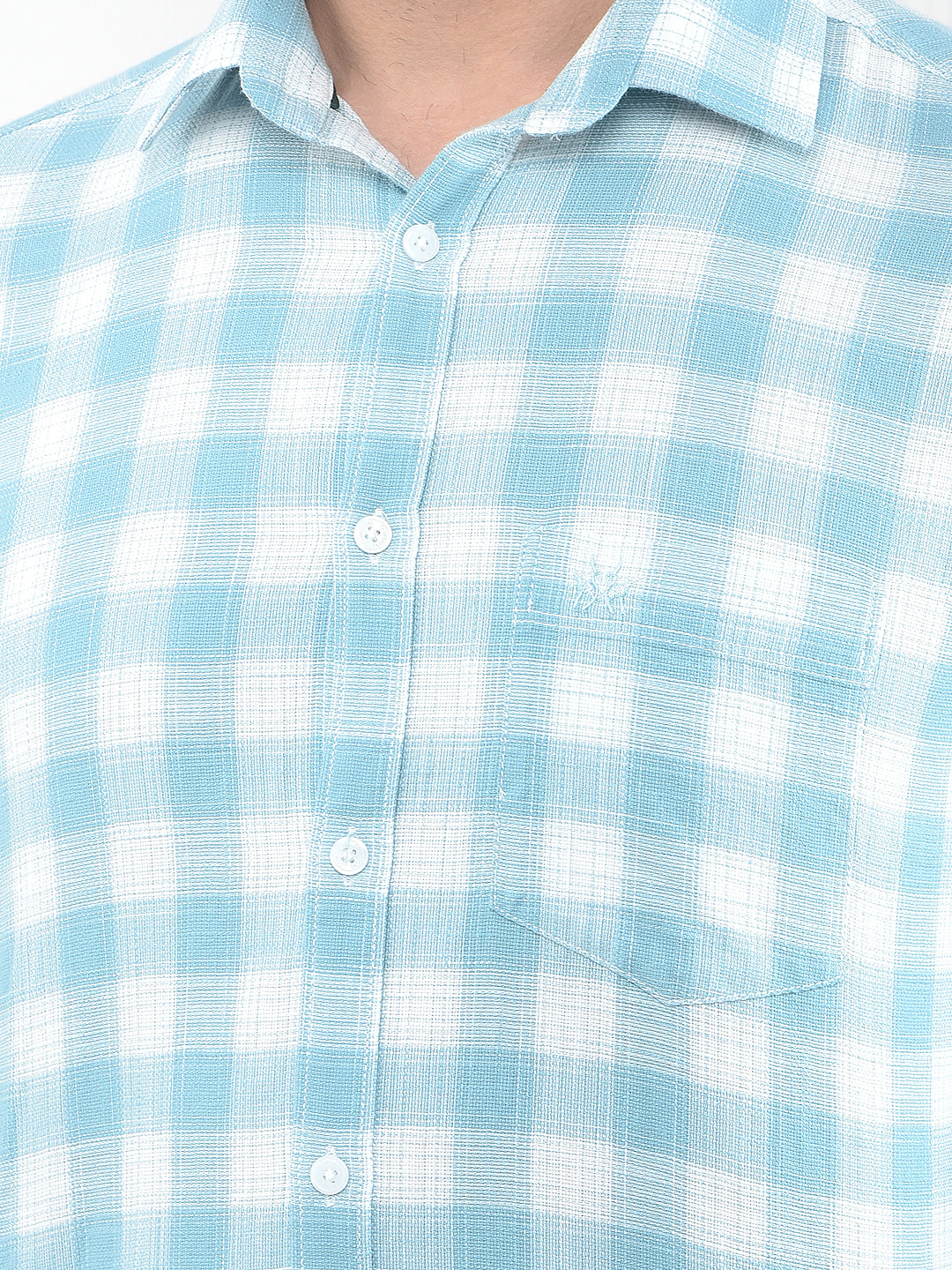 Green Checked 100% Cotton Shirt