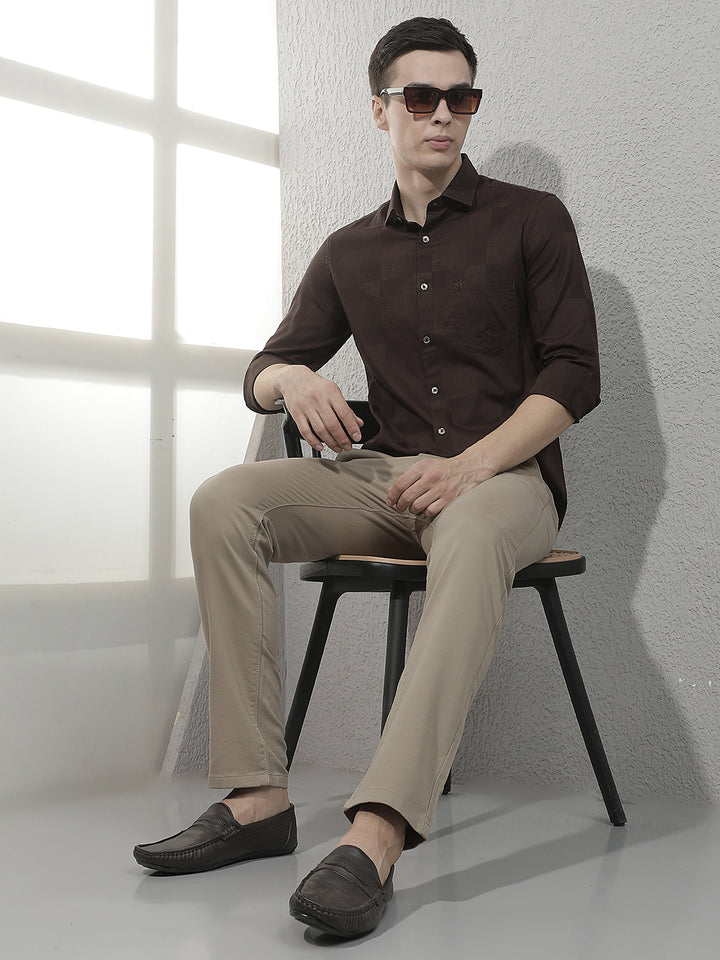 Brown 100% Cotton Shirt