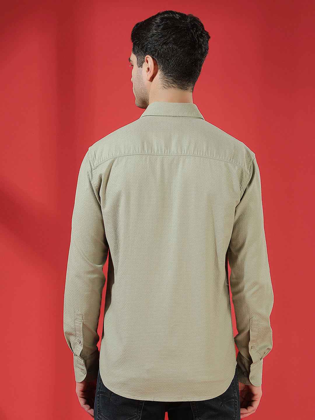 Green Micro Texture Shirt