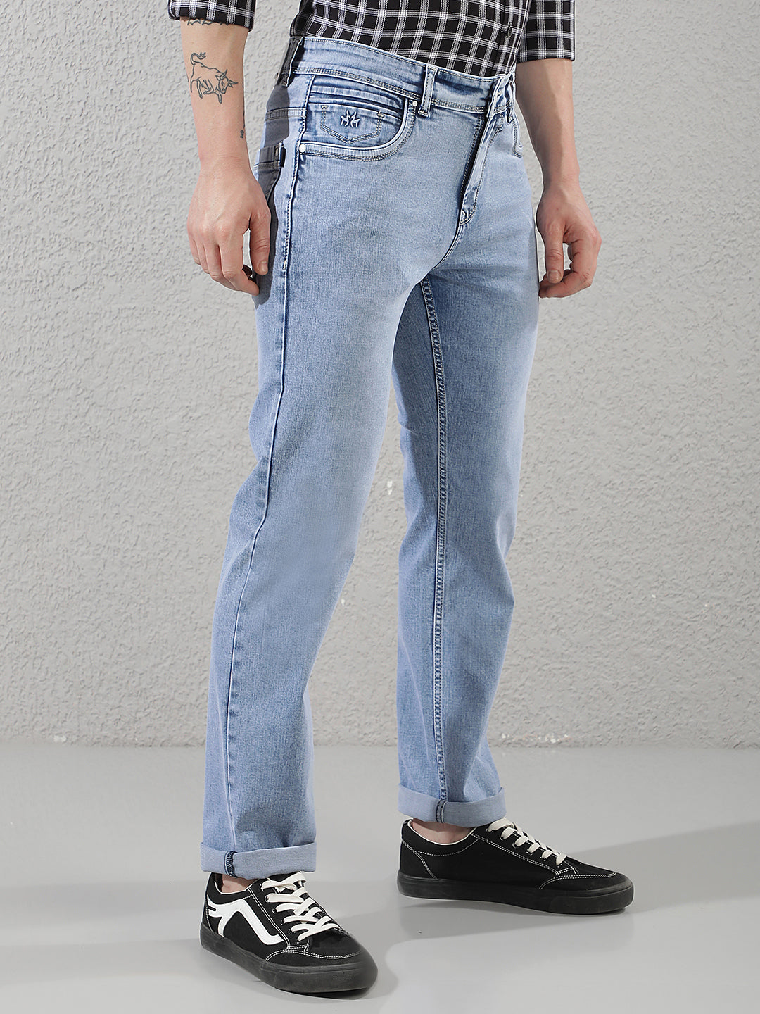Sky Blue Straight Jeans
