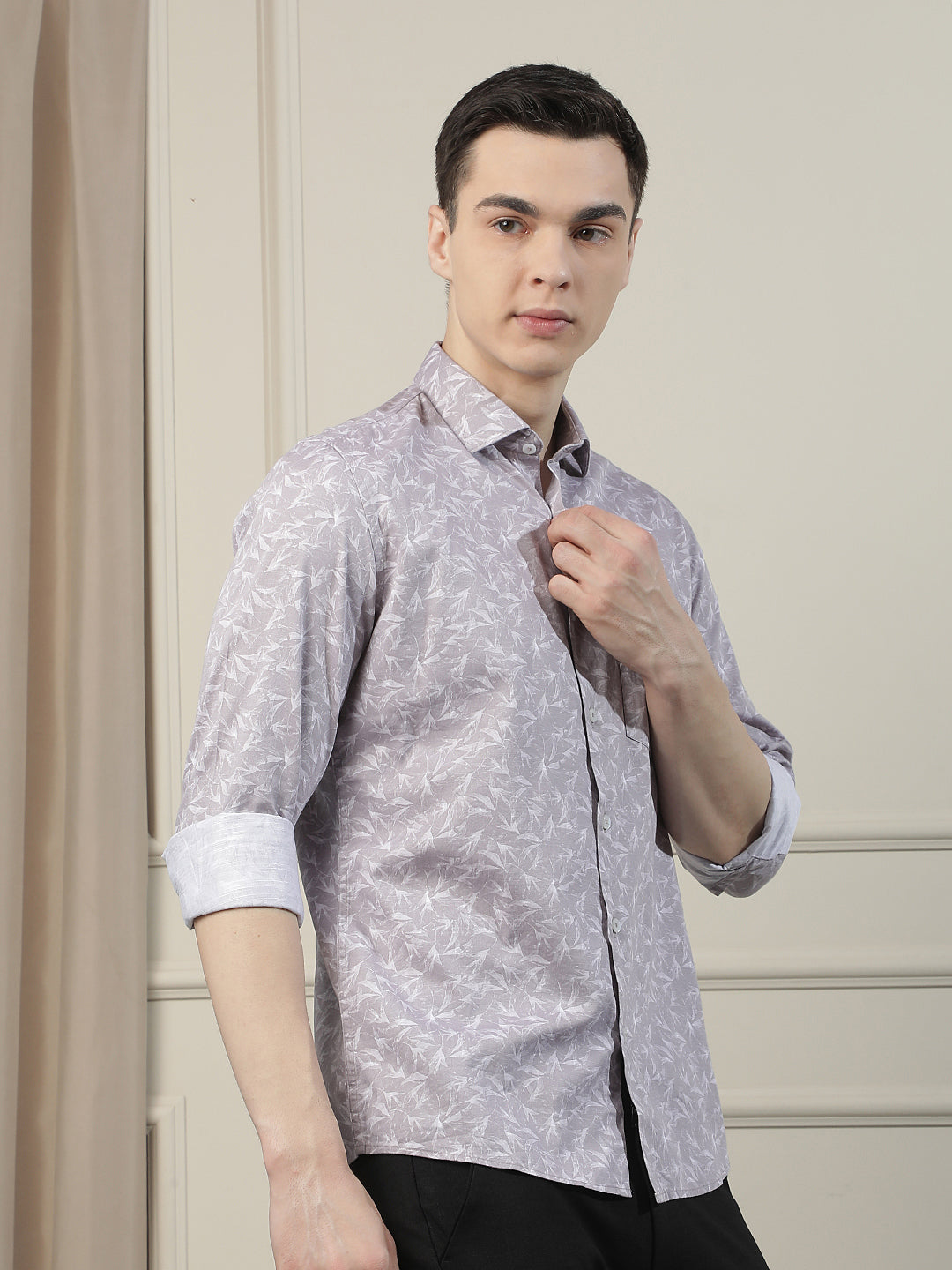 Pink Floral Print Shirt