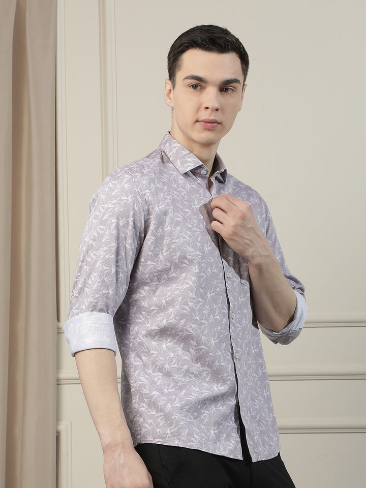 Pink Floral Print Shirt