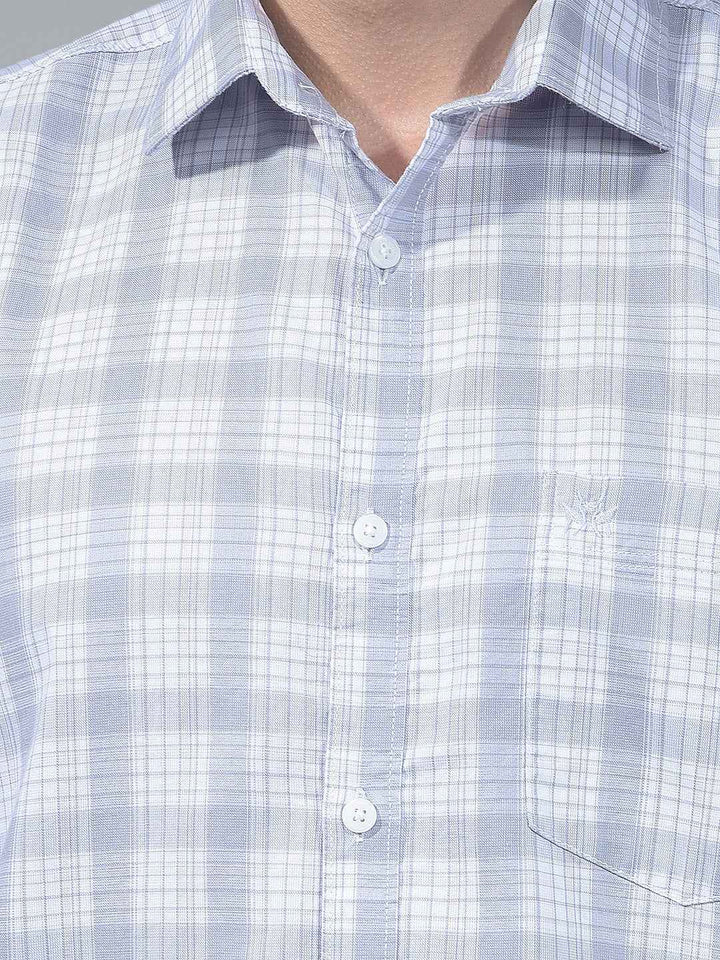 Grey Checked 100% Cotton Shirt