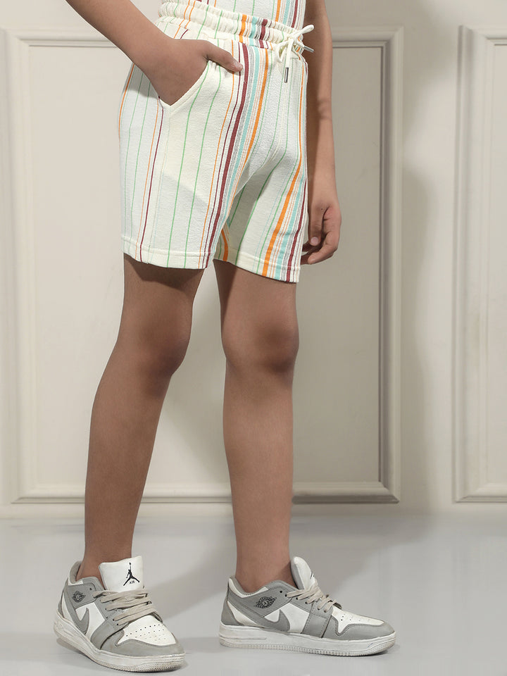 Multi-Color Vertical Stripes Shorts