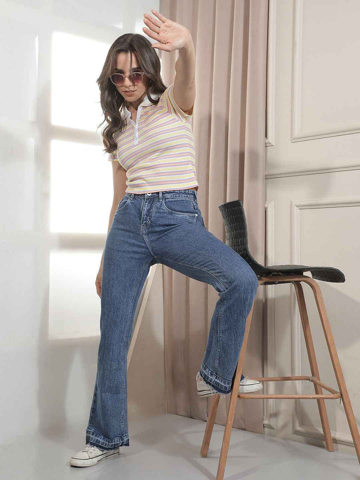 Multi Color Horizontal Striped T-Shirt